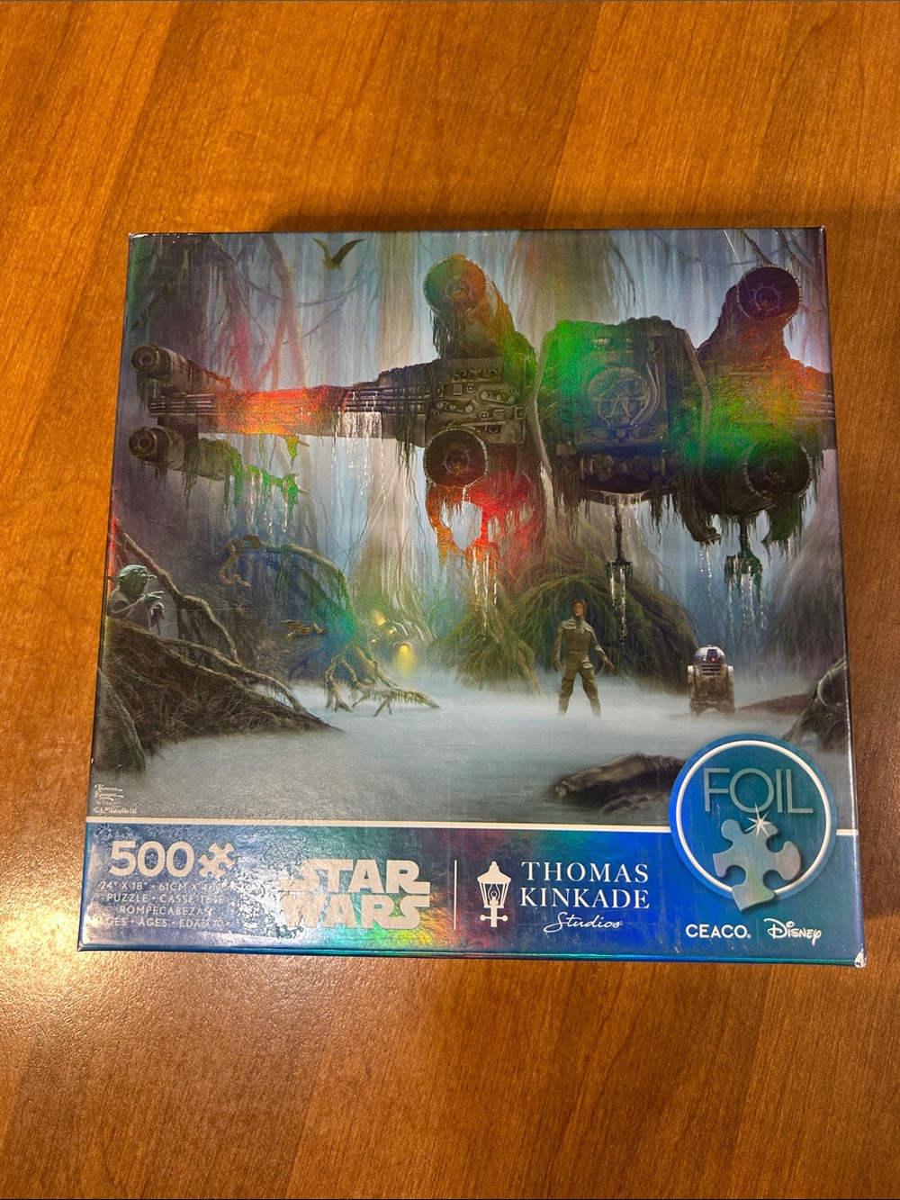 Thomas Kinkade Star Wars Swamp Scene Puzzle - Green, Blue, Brown